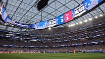 An LED screen displays the match attendance of 70,492 during the World Cup Group D match between co-hosts USA and Paraguay at the Los Angeles Stadium. AFP
