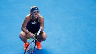 A dejected Angelique Kerber during her semi-final match against Simona Halep. Darrian Traynor / Getty Images