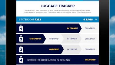 Guests onboard Quantum of the Seas will be able to track luggage in real time on their smartphones. Courtesy : Royal Caribbean International