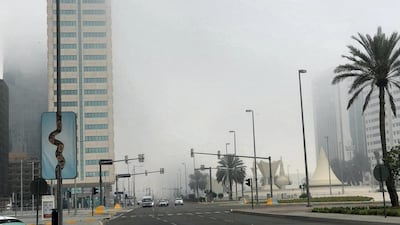 Fog and high humidity in Abu Dhabi. Rajesh Korde / The National
