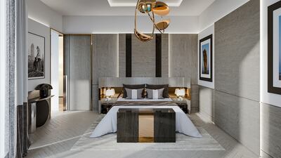 The master bedroom in a residential project in Australia, by Kelly Hoppen