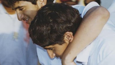 Sheikh Hamdan shared a picture of his late brother the day after he and two other brothers celebrated their weddings in a joint ceremony. Courtesy: @faz3