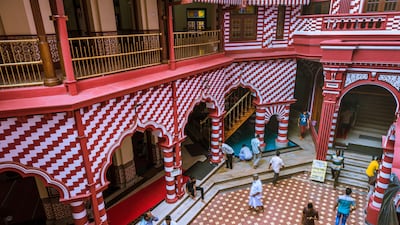A photo of the inner courtyard at the Jami Ul-Alfar Mosque in Colombo, taken in 2015. Photo: Alamy Stock Photo