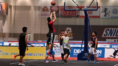 Hundreds of people have been flocking to the Sports World at Dubai World Trade Centre to take advantage of the Eid holiday Pawan Singh / The National