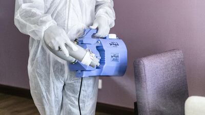 Scientists said overzealous disinfection of schools, offices and public spaces – often undertaken with the best of intentions – could harm health in the long term. Reem Mohammed / The National