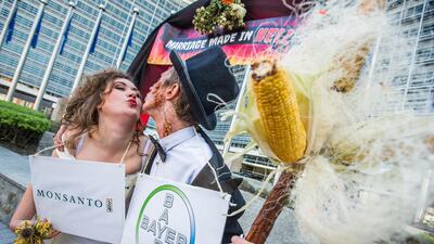 Environmental and farming groups have opposed the deal, worried about their power and their advantage in digital farming data, EPA/STEPHANIE LECOCQ