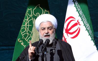 Heightened tensions between Tehran and Washington continued on Tuesday as Hassan Rouhani hit out at the US. EPA