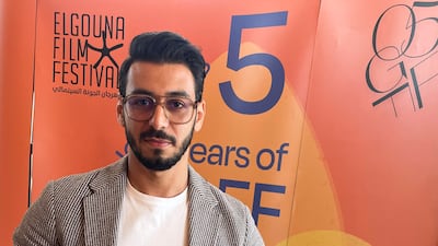 Egyptian director Ali El Arabi after an interview about his documentary 'Captains of Za'atari', at the 5th El Gouna Film Festival in Egypt on October 18, 2021. Reuters