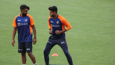 India's Rahul Tewatia, left, and Shreyas Iyer. AP
