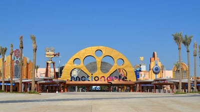 The main gate of the Motiongate Dubai theme park. Courtesy of Motiongate Dubai