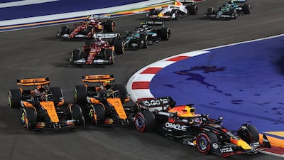 McLaren's Oscar Piastri and Lando Norris in action. Reuters