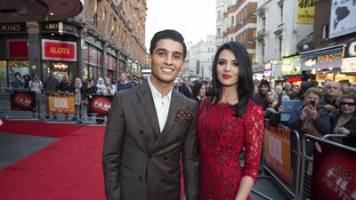 Mohammed Assaf and Lina Qishawi at The Idol’s European premiere in London. Courtesy MBC
