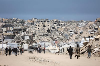 Gaza's reconstruction needs are vast after relentless Israeli bombardment. AFP
