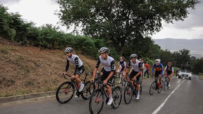UAE Team Emirates during a team training session in Bilbao ahead of the Tour de France. AFP