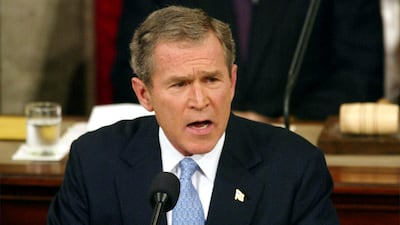 George W Bush labeled North Korea, Iran and Iraq an "axis of evil" during his 2002 State of the Union address on Capitol Hill. Doug Mills / AP