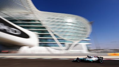 Lewis Hamilton set a time of 1 minute, 37.627 seconds around Yas Marina Circuit on Saturday. Dan Istitene / Getty Images