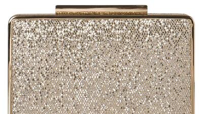 The Nina Gold clutch from LK Bennett. Courtesy LK Bennett