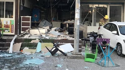 Five people required hospital treatment after a gas explosion at Feza Cafe in Ajman
