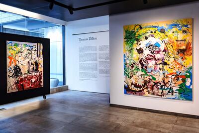 The exhibition marks US artist Thomas Dillon's first solo show in Dubai. Photo: Opera Gallery