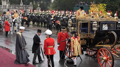 A carriage awaits. Sultan Haitham is at the start of a three-day state visit, the first by an Omani head of state to the UK in 44 years. Reuters