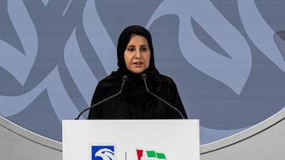 In a speech delivered on her behalf by Dr Maitha Al Shamsi, Minister of State, Sheikha Fatima praised Adnoc's commitment to empowering women and increasing their participation in the oil and gas sector. Photo: Adnoc