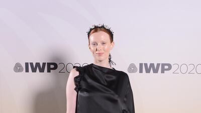 Karen Elson attends the International Woolmark Prize 2020 during London Fashion Week on February 17, 2020. Getty Images