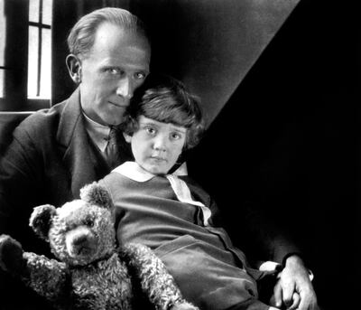 A. A. Milne with his son Christopher Robin in 1926. Getty Images
