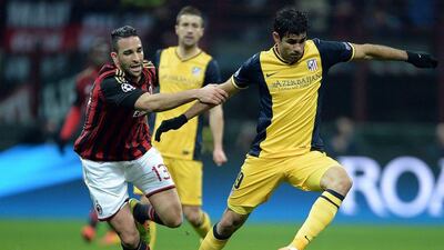 Diego Costa, right, scored the only goal of the match on Wednesday. Filippo Monteforte / AFP