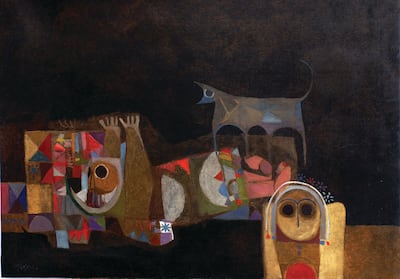 A Wolf Howls: Memories of a Poet (1968). Photo: Barjeel Art Foundation