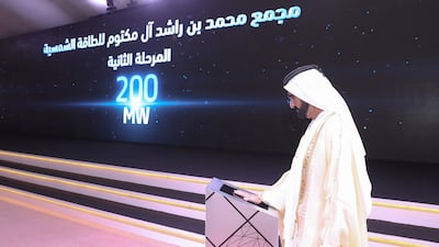 Sheikh Mohammed inaugurates the second phase of the Mohammed bin Rashid Al Maktoum Solar Park in March 2017. Wam