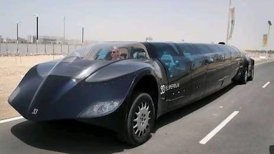 The world's fastest bus caused a sensation when it went on show at a trade fair in Dubai last year.