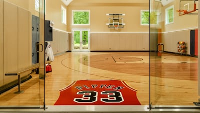 Guests can also shoot hoops in Pippen's indoor basketball court.