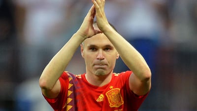 Andres Iniesta's last kick in a Spain shirt was a successful penalty in the shoot-out against Russia, but it wasn't enough to stop them crashing out of the 2018 World Cup. Peter Powell / EPA