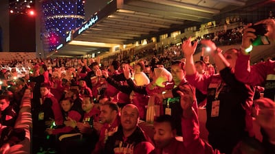 Participants attend the opening ceremony of the Special Olympics IX MENA Games Abu Dhabi. Ryan Carter / the Crown Prince Court