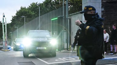 Alleged Irish crime boss Daniel Kinahan leaves the Special Criminal Court after appearing on charges of organised criminal activity after his extradition to Ireland from the UAE. Reuters