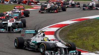 Nico Rosberg, the Mercedes driver, won his first Formula One race. Diego Azubel / EPA