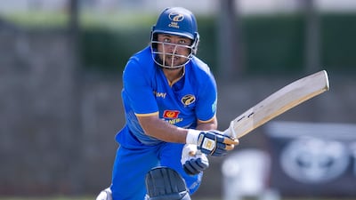 Former UAE captain Rahul Chopra hit 127 not out to underpin the national team’s total of 282 for six from their 50 overs at Forthill Sports Club. Photo by Ian Jacobs/Cricket Scotland