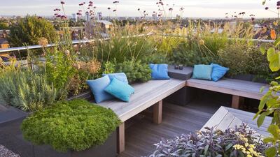 A roof top garden in London. Clive Nichols / Corbis