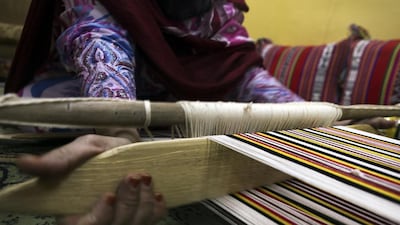 The Bedouin weavers are still using age-old techniques. Delores Johnson / The National