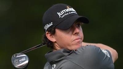Rory McIlroy in action