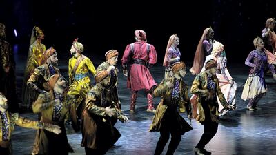 The opening night of ' 1001 Nights: The Last Chapter' at the Al Majaz Amphitheatre in Sharjah. Satish Kumar / The National