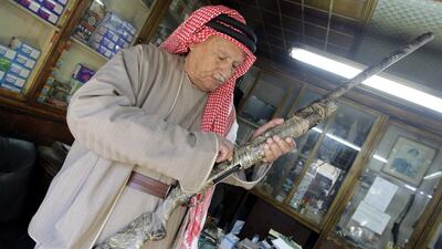 Many Jordanians fear that the Syrian fighting will spill over in to their country, prompting a rise in the purchases of guns and ammunnition. Khalil Mazraawi / AFP