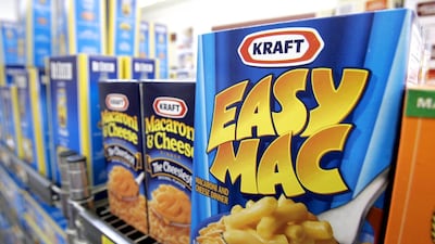 Examples of Kraft-branded food brands. Mondelez International sold its Kraft cheese business in the Middle East to Denmark's Arla Foods. AP Photo