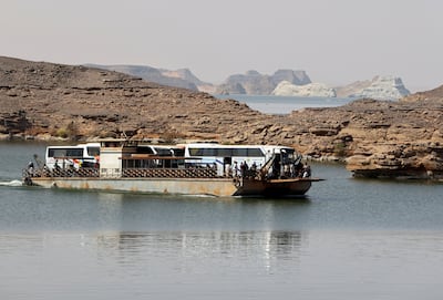People fleeing violence in Sudan cross the Nile in a ferry on the way from Khartoum to Aswan, Egypt. Reuters
