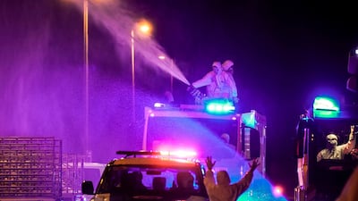 Every night for weeks vehicles have sprayed the country with chemicals that kill germs