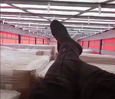 One man filmed himself in a compartment inside a truck. NCA