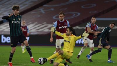 WEST HAM PLAYER RATINGS: Lukas Fabianski - 9 – He performed well on his return to the starting line-up, commanding his area and collecting virtually every ball crossed into his box. In the second half, he made two crucial saves against two very powerful Raphinha shots. EPA