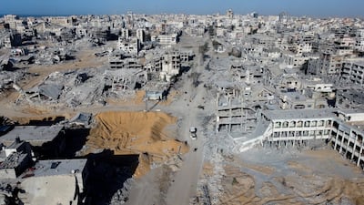 The destruction in Gaza shown on October 21. Reuters