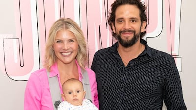 Amanda Kloots, Nick Cordero and their son Elvis in August, 2019. AFP
