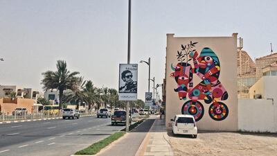 Street art by Ruben Sanchez at Jumeirah Beach Road. Courtesy Ruben Sanchez.